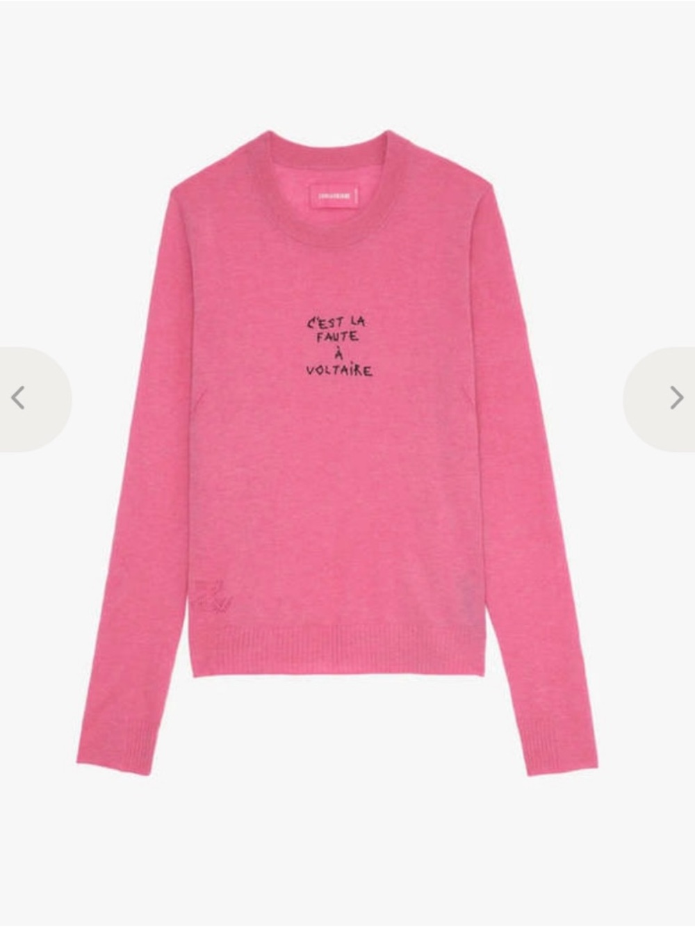 New Zadig & Voltaire Miss Graphic Cashmere Sweater - Picture 2 of 14